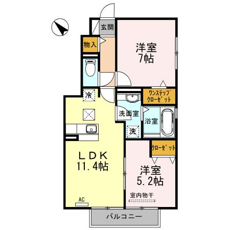 イーストビレッジ　Ｂ（101） 間取り図画像