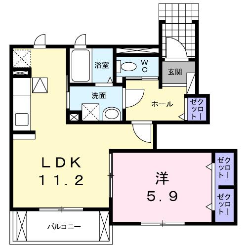 ラフィネＴ−Ⅲ（101） 間取り図画像