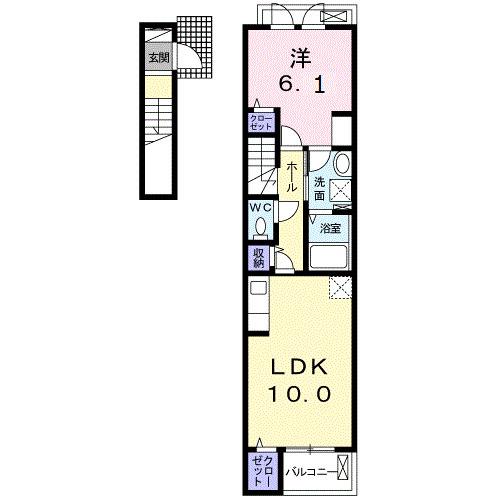 コスモフィオーレⅢ　Ａ（202） 間取り図画像