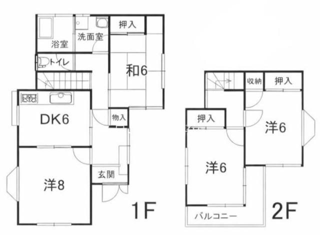 富士宮市内房中古戸建 間取り図画像