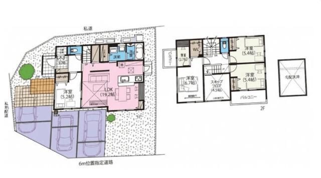 富士宮市田中町中古戸建 間取り図画像