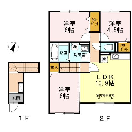 セザール山鼻（202） 間取り図画像