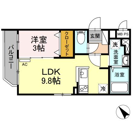 マルシェ八軒（403） 間取り図画像