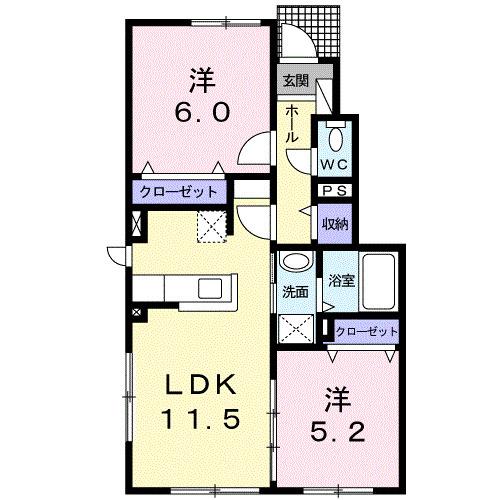 パンルージュⅠ（104） 間取り図画像