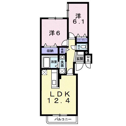 プリムローズ４２（101） 間取り図画像