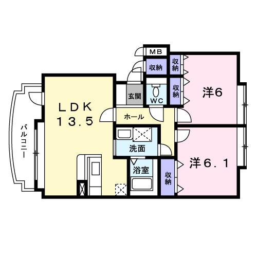 ノウブル大麻（303） 間取り図画像