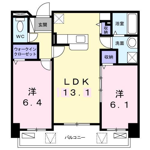 ミカーレ・トーゲン（502） 間取り図画像