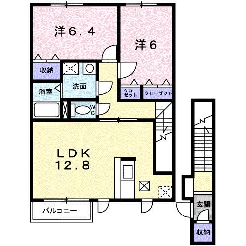 プロムナードＡ（201） 間取り図画像