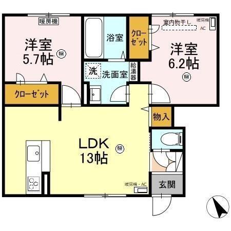 with sky A（101） 間取り図画像
