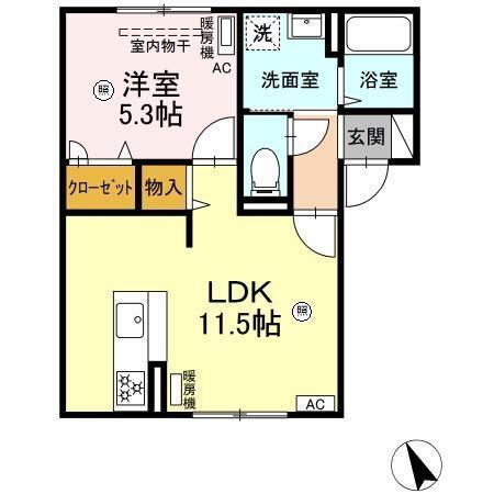 with sky K（203） 間取り図画像