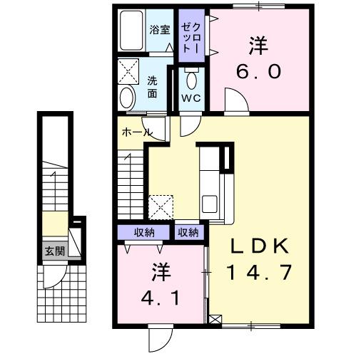 フローラル（202） 間取り図画像