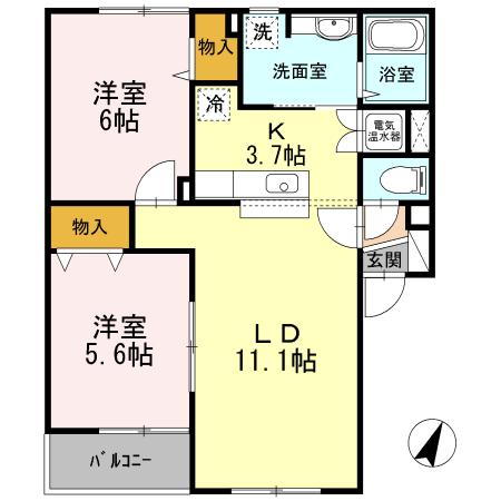 パレット（101） 間取り図画像