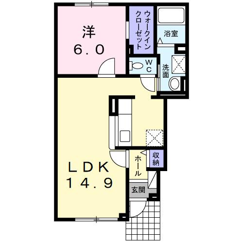 ＡＩＲＹ　ＣＯＵＲＴ（101） 間取り図画像