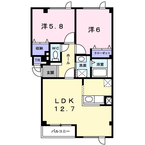 ビューシャトーⅡ（202） 間取り図画像