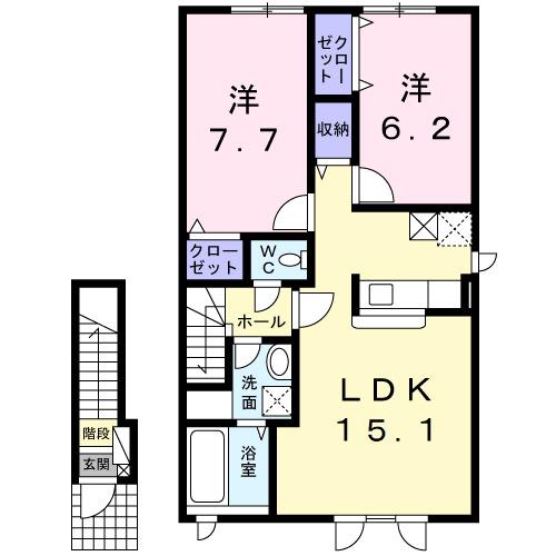 サンリット・エルム（203） 間取り図画像