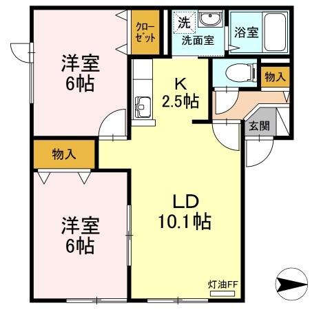 セジュール元町（201） 間取り図画像