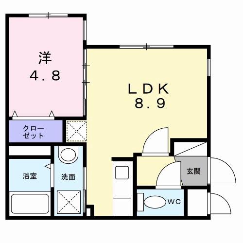ＬＵＮＡ　ＣＬＡＲＩＳ　菊水（402） 間取り図画像