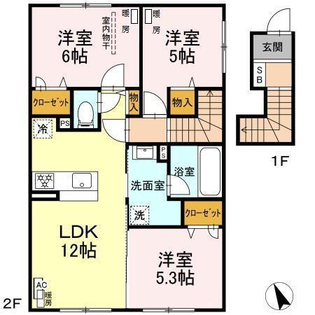 エテルナ　Ⅱ（201） 間取り図画像