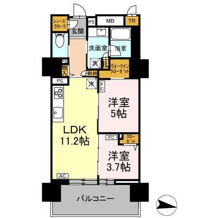 イニシアグラン札幌イースト　1004号室（1004） 間取り図画像