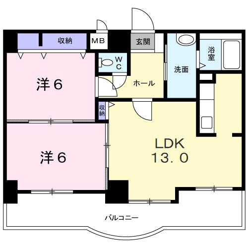 ライトリバー参番館（503） 間取り図画像