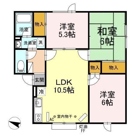 レスタシオン元町　壱弐参四番館（2202） 間取り図画像