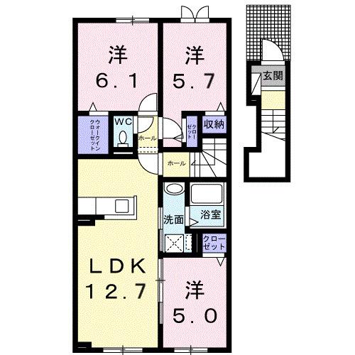 ナナカマド桜木（202） 間取り図画像