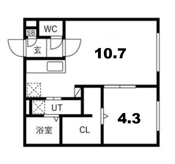 札幌市厚別区厚別中央四条マンション 間取り図画像