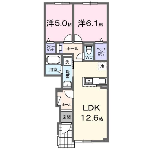 インテルノ　ウエスト（102） 間取り図画像