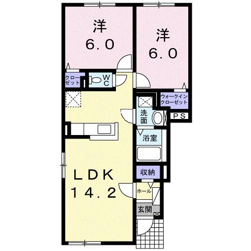 アンソレイエ　弐番館（101） 間取り図画像