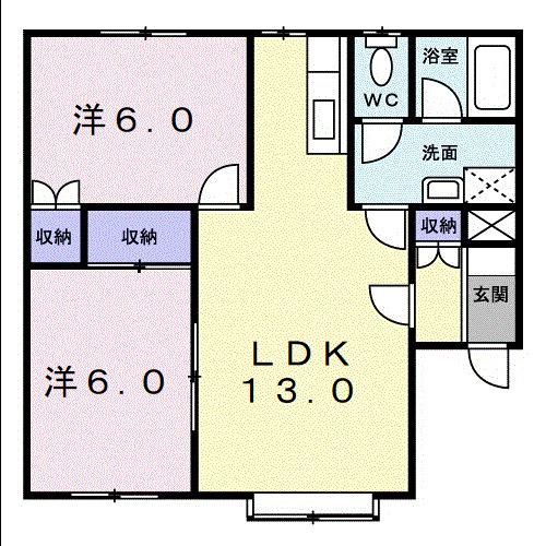 クレストール坂田（101） 間取り図画像