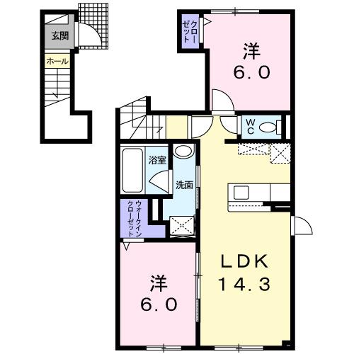 フラワーマンション中央図書館前（201） 間取り図画像