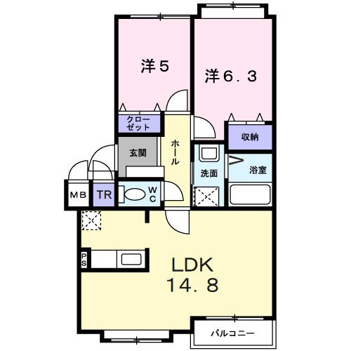 フロンティア７７Ⅱ（201） 間取り図画像