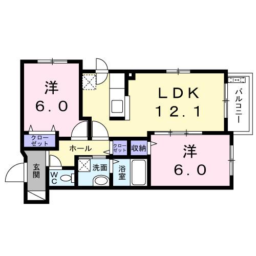 リアライズⅡ（201） 間取り図画像