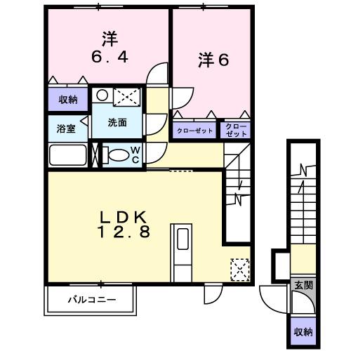 キルシェ青葉Ⅰ（201） 間取り図画像