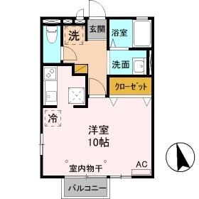 アムール　Ｂ（102） 間取り図画像