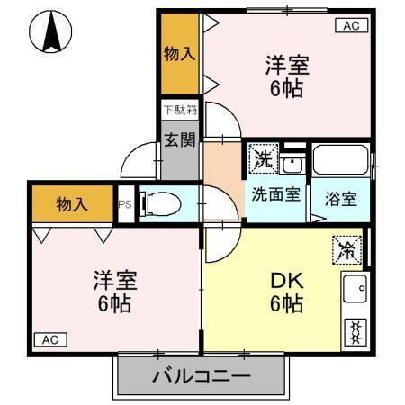 プルニエＫ（201） 間取り図画像