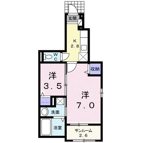 コンフォリアⅡ（101） 間取り図画像