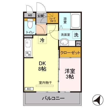 アンフルール（301） 間取り図画像