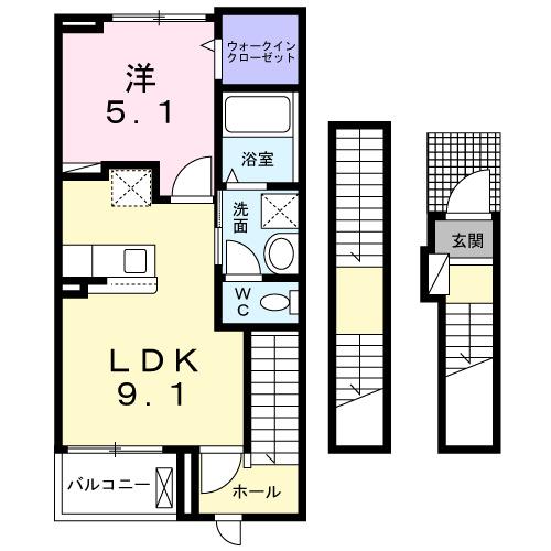 メゾンド　エクセル（303） 間取り図画像