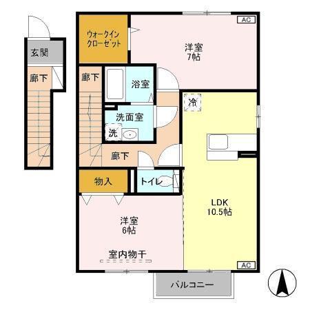 パークビュー元総社　弐番館（202） 間取り図画像
