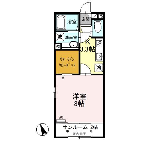ルビー　Ｄ（211） 間取り図画像