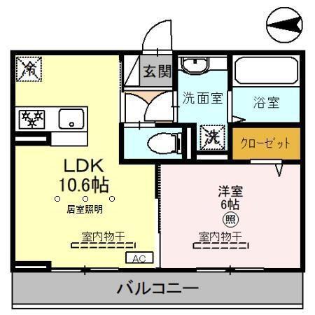 D-ROOM並榎町（202） 間取り図画像