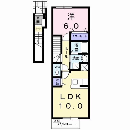 ブルーム　フィールド２（202） 間取り図画像