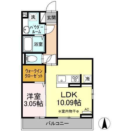 カーサココルン　Ａ棟（201） 間取り図画像