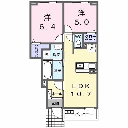 カレント　レジデンス　下増田Ⅰ（104） 間取り図画像