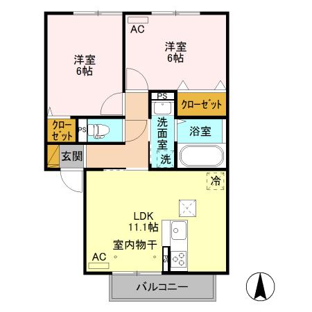 セゾン ド ルミエール（102） 間取り図画像
