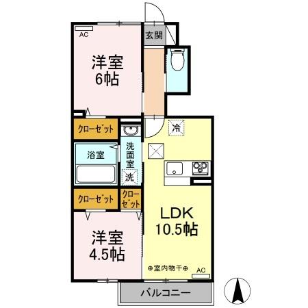 ハーベスト・ムーン　Ⅱ（102） 間取り図画像
