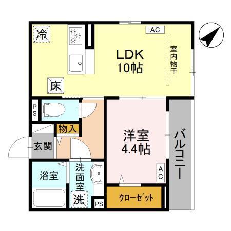 la chance和田町（103） 間取り図画像