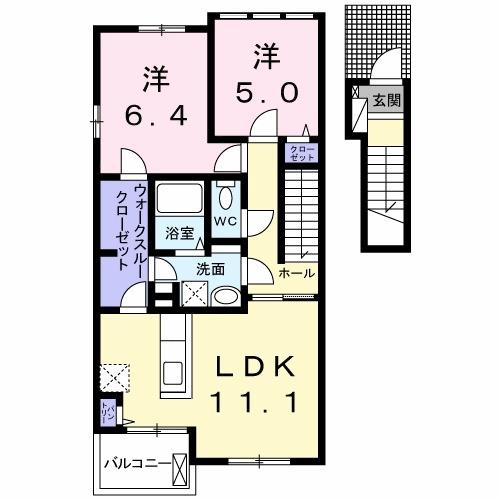 グレイスⅠ（202） 間取り図画像