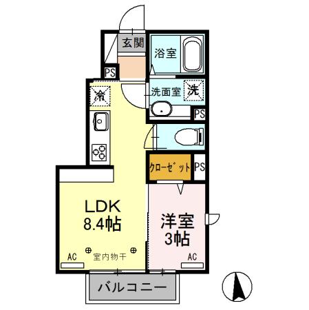 グランsakura（102） 間取り図画像